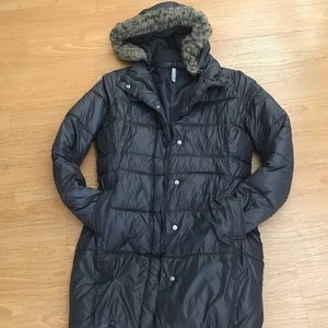 Feather woman coat/ size M/ grey color